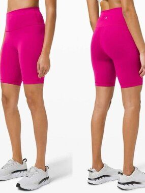 Lululemon Ripened Raspberry Wonder Train High Rise 8" Shorts Size 4
